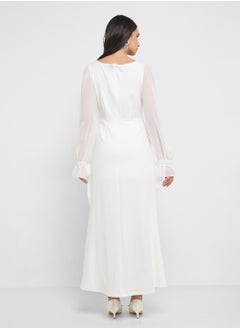 ELLA Puff Sleeves Shift Dress  - Image 2