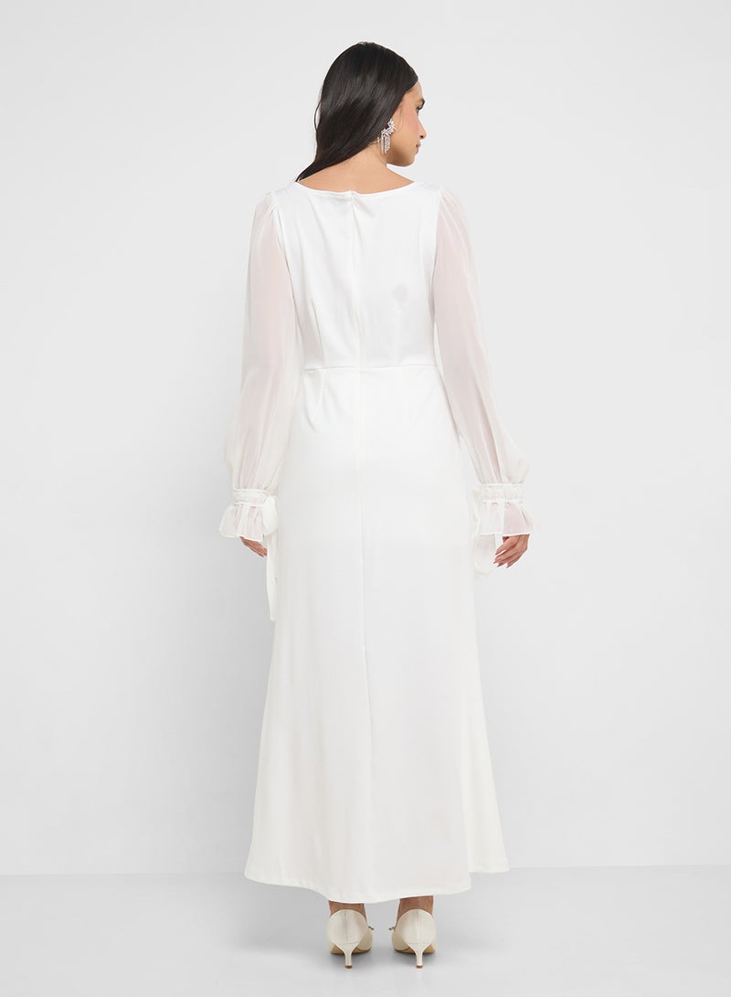 ايلا فستان ماكسي بأكمام شيفون - Image 2