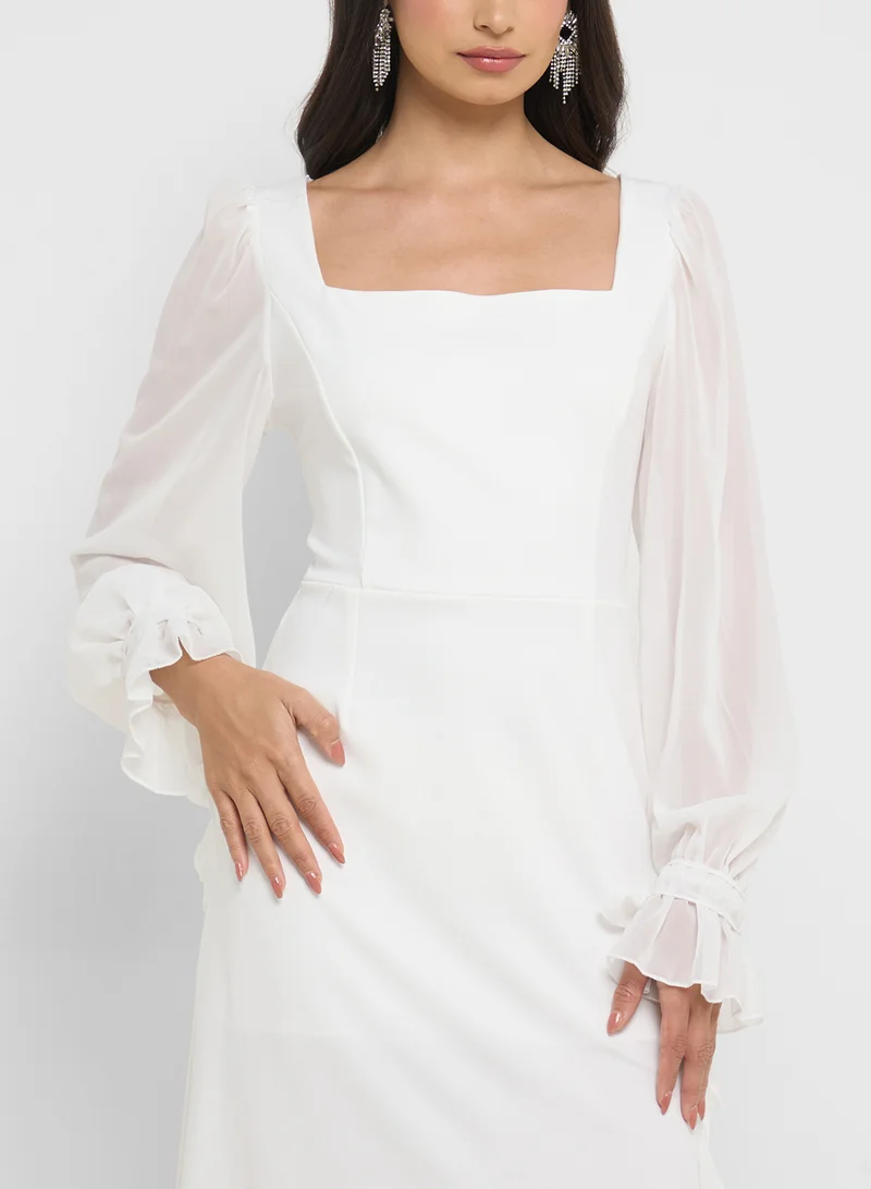 ELLA Chiffon Sleeve Maxi Dress