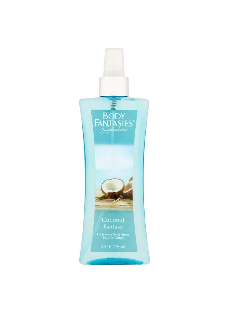 BODY FANTASIES - Body Fantasies Signature Coconut Fantasy by Parfums De Coeur Body Spray 8 oz for Women - Image 1