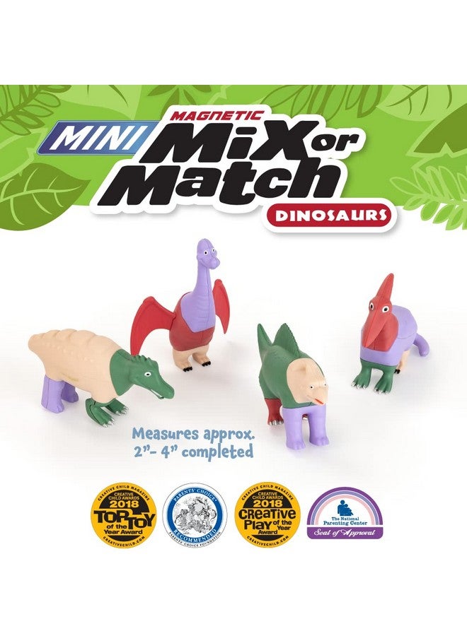 Popular Playthings مجموعة الديناصورات المغناطيسية الصغيرة القابلة للمزج أو المطابقة من POPULAR PLAYTHINGS - 4 ديناصورات: براشيوصور، أنكيلوصور، سبينوصور، وبتروداكتيل - Image 2