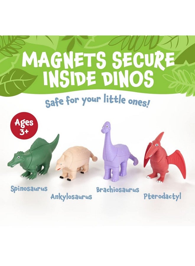 Popular Playthings مجموعة الديناصورات المغناطيسية الصغيرة القابلة للمزج أو المطابقة من POPULAR PLAYTHINGS - 4 ديناصورات: براشيوصور، أنكيلوصور، سبينوصور، وبتروداكتيل - Image 4