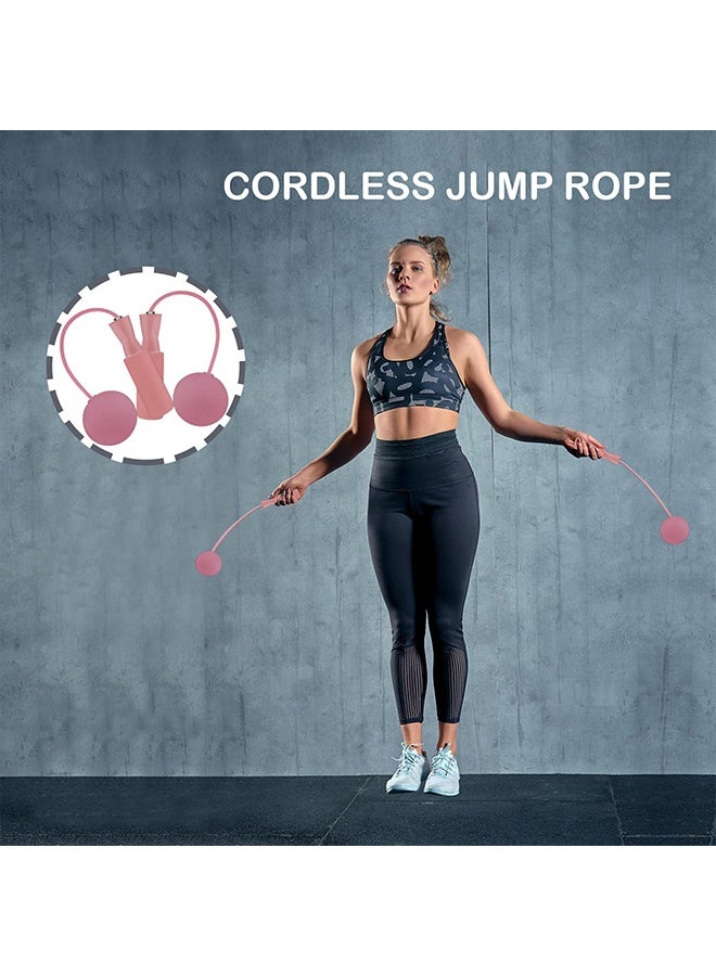 بوفان حبل قفز لاسلكي للتمارين الرياضية، حبل قفز لاسلكي قابل للتعديل بوزن مناسب للرجال والنساء والأطفال - Image 5