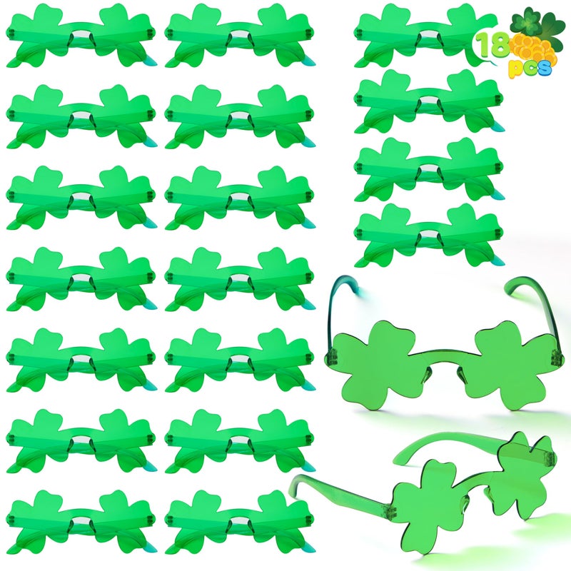 JOYIN 6 PCS St. Patricks Day Sunglasses Shamrock, St Patrick Accessories Shamrock Glasses Clover Eyewear, St Patrick Party Favor Supply - Image 2
