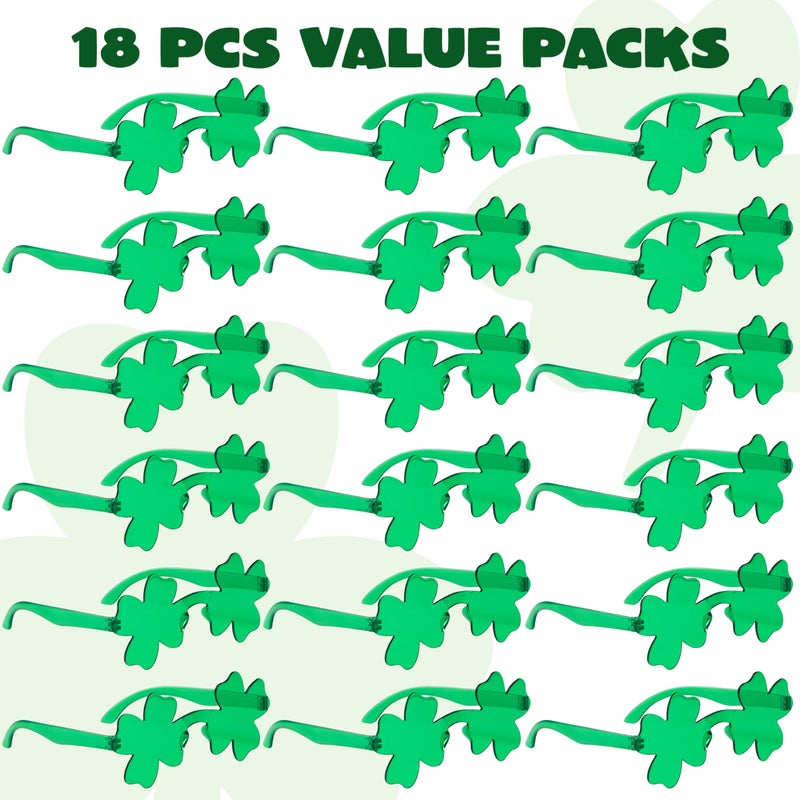 JOYIN 6 PCS St. Patricks Day Sunglasses Shamrock, St Patrick Accessories Shamrock Glasses Clover Eyewear, St Patrick Party Favor Supply - Image 3
