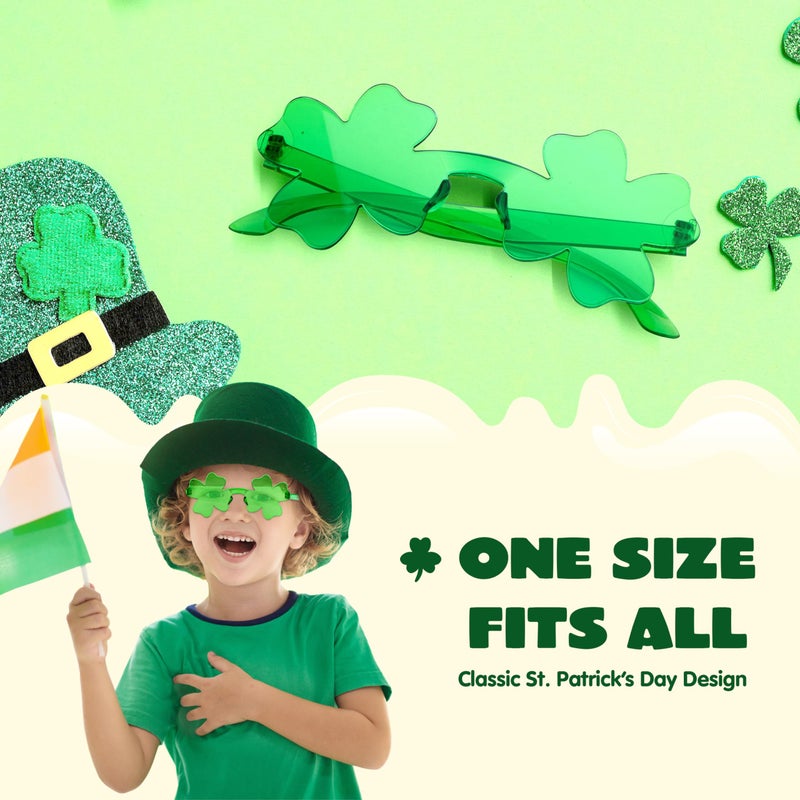 JOYIN 6 PCS St. Patricks Day Sunglasses Shamrock, St Patrick Accessories Shamrock Glasses Clover Eyewear, St Patrick Party Favor Supply - Image 5