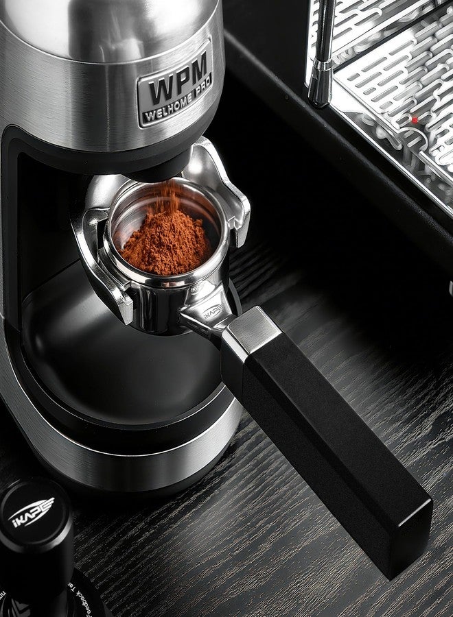 IKAPE 58mm Bottomless Naked Portafilter, Coffee Portafilter with Aluminum Alloy Handle, 2 Ears Fits E61, ECM, Rocket, Sanremo, Synesso, Slayer, VBM Machines, with 18g Capacity Filter Basket - Image 4