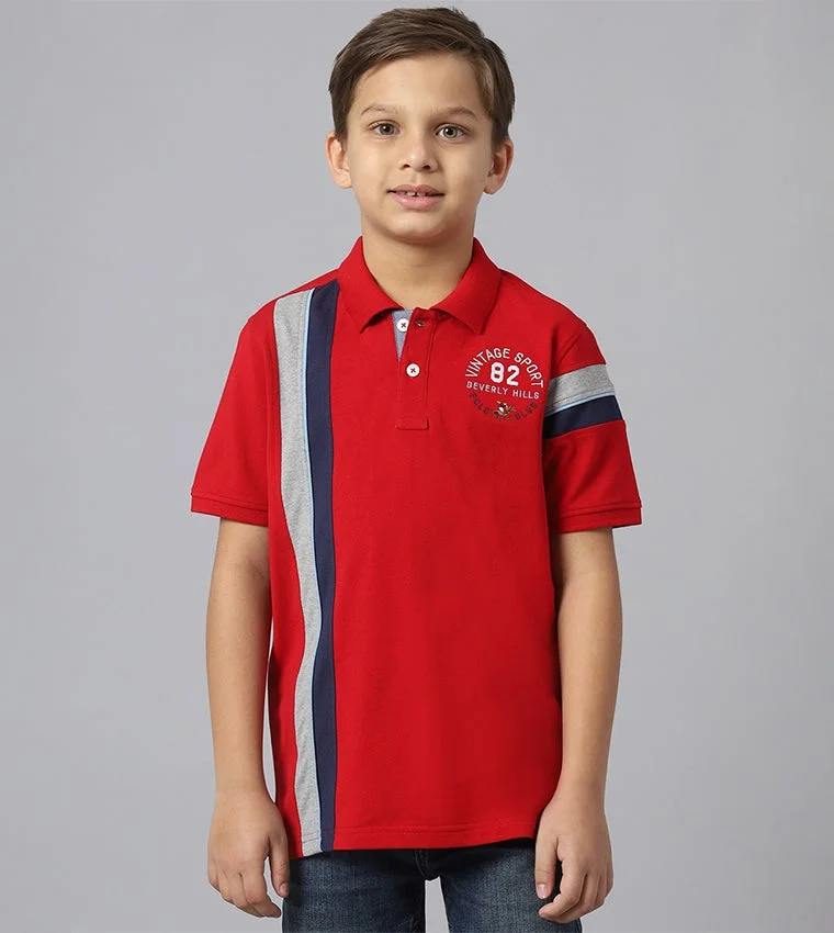 Vintage Racing Striped Polo T-Shirt