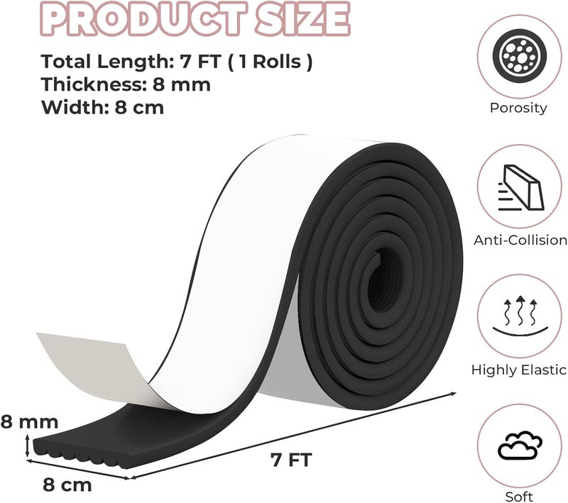 Storystore Bunk Bed Ladder Pads 71In x 67Ft SelfAdhesive Ladder Pads Soft ExtraWide Edge Protector for Ladder Stair Edge Sharp Edges Desk Table Furniture - Image 2