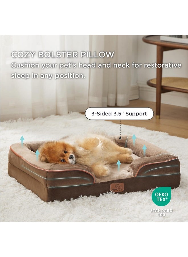 بيد شور سرير Bedsure Orthopedic للكلاب الصغيرة - غطاء قابل للإزالة والغسل ومسند مع بطانة مقاومة للماء وقاعدة غير قابلة للانزلاق  - Image 4