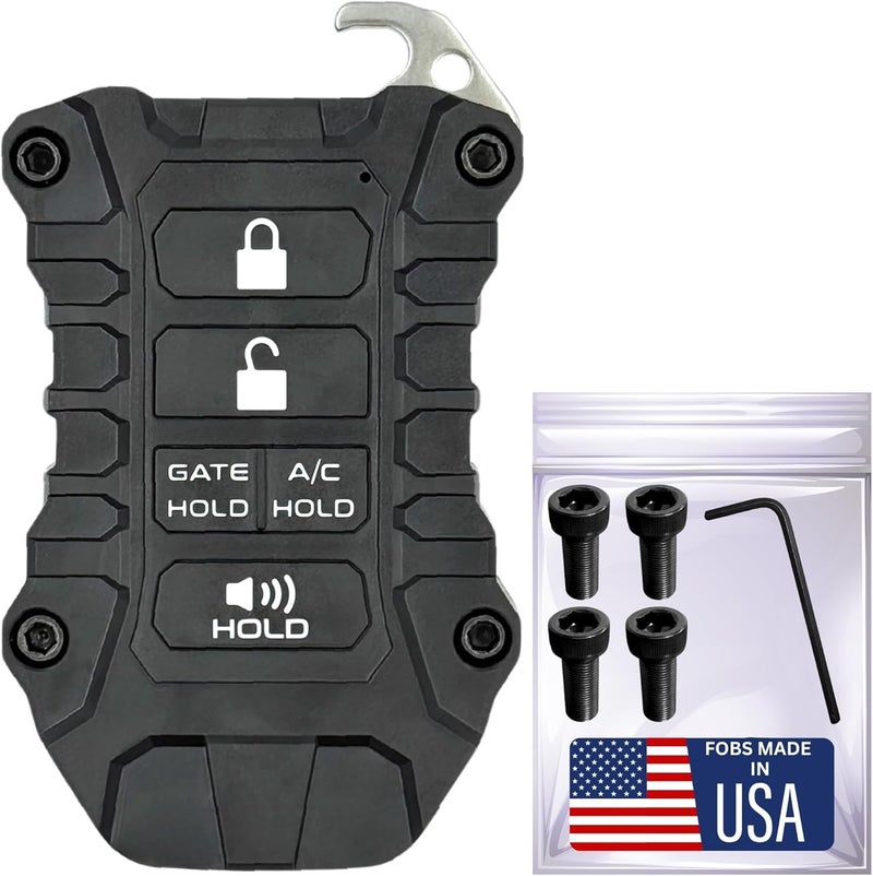 Dubbs Hardware for Toyota Key Fob Case - Heavy-Duty Protective Shell - Precision Fit for Tundra, Tacoma, Sequoia & Corolla - Impact-Resistant & Stylish Upgrade - Enhanced Grip (Black Fob, Black Screws) - Image 1