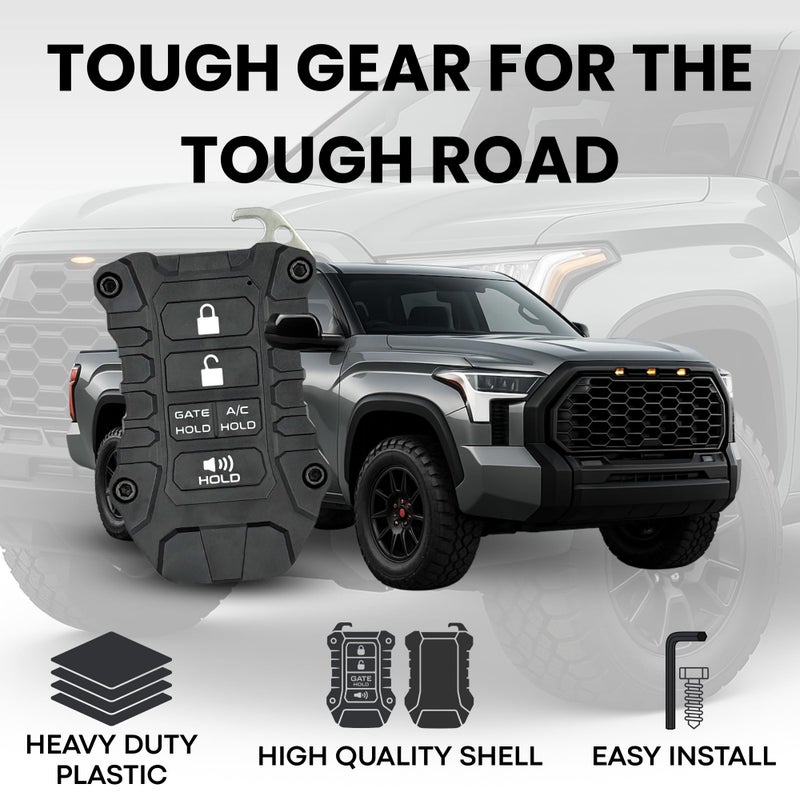 Dubbs Hardware for Toyota Key Fob Case - Heavy-Duty Protective Shell - Precision Fit for Tundra, Tacoma, Sequoia & Corolla - Impact-Resistant & Stylish Upgrade - Enhanced Grip (Black Fob, Black Screws) - Image 4