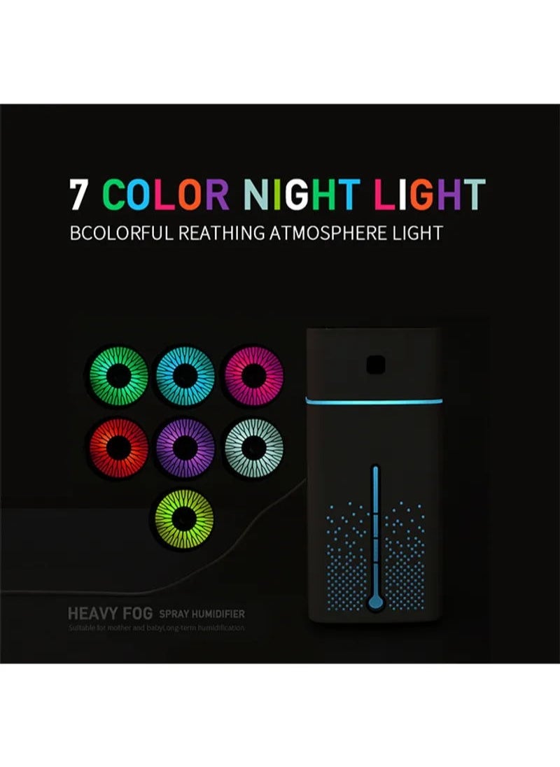Sunhome Portable Air Humidifier With LED Night Lamp 1000ml 3W KS-601 White/Black  - Image 4