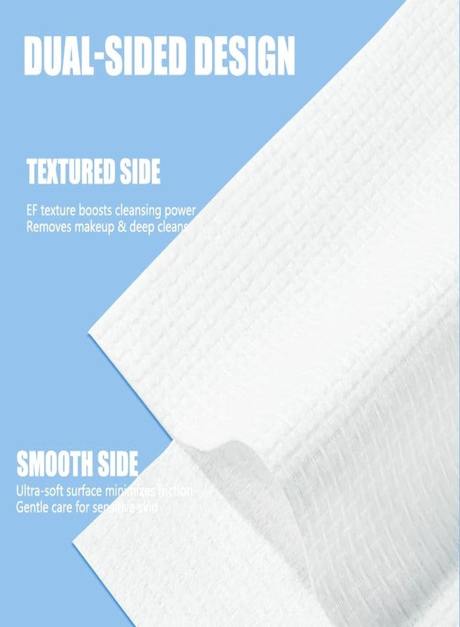 OHOO Disposable Face Towels 10"×12" Makeup Remover and Clean Soft and Thick Dry Wipes Facial Tissue XL Towelettes 50 Count - Image 4