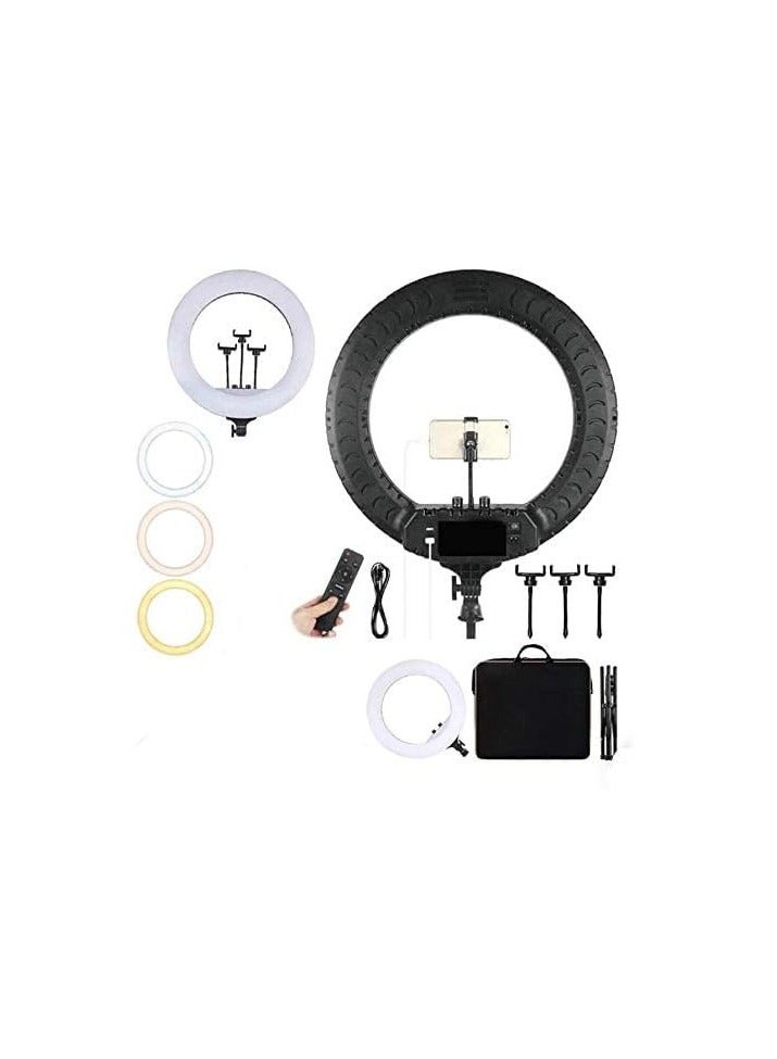 RL-18 LED Ring Light 46cm with Stand & Bag – 55W Dimmable, 3200K-5600K, Color Modes, Compatible with Cameras & Smartphones  - Image 3