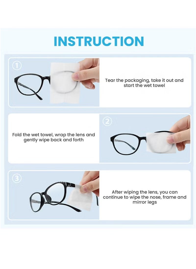 Generic 100-Piece Eyeglass Lens Cleaning Wipes, Pre-moistened Individually Wrapped Sracth-Free, Streak-Free Eye Glasses Cleaner Wipes for Sunglass, Camera Lens, Goggles  - Image 4