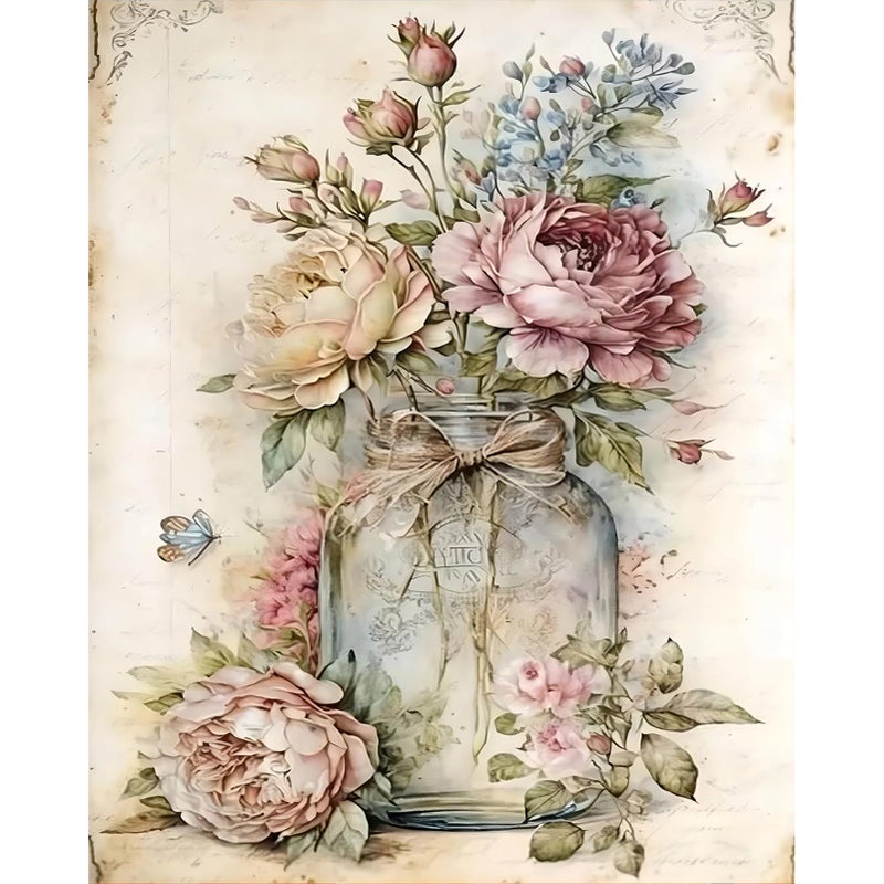 JATOK Paint by Numbers Kit for Adults Beginners Flower DIY Easy Acrylic Oil Painting by Numbers on Canvas PaintbyNumbers Drawing Kits for Gift Home Wall Decor Without Frame 16x20in - Image 2