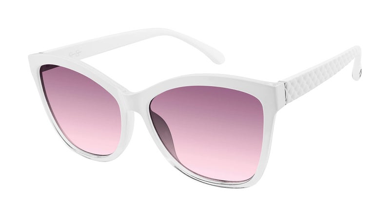 Jessica Simpson Womens J5823 Quilted Rectangular Sunglasses With Uv400 Protection. Glam Gifts For Her, 57.8 Mm, White Crystal, 57.8 Mm US - Image 1