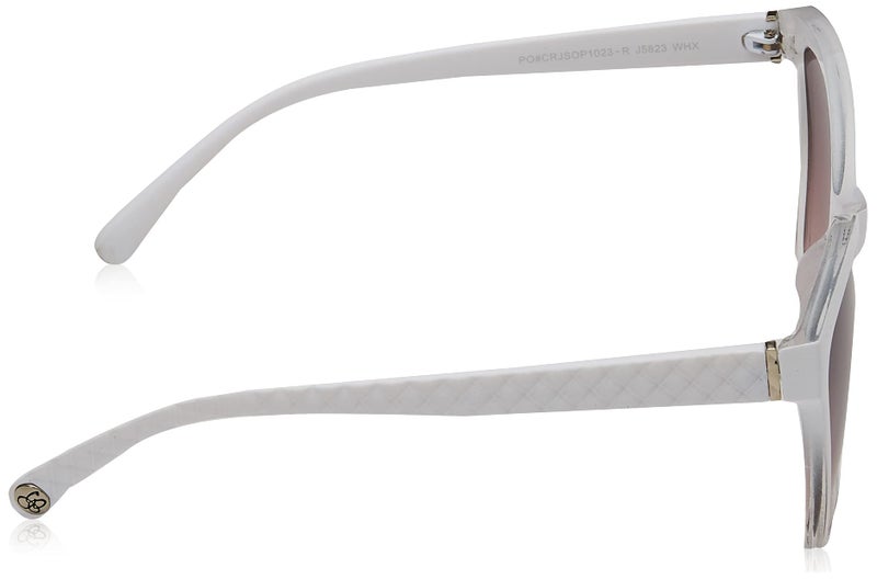 Jessica Simpson Womens J5823 Quilted Rectangular Sunglasses With Uv400 Protection. Glam Gifts For Her, 57.8 Mm, White Crystal, 57.8 Mm US - Image 3