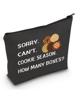JXGZSO JXGZSO Girl Scout Cookie Cosmetic Bag Sorry Can't Cookie Season How Many Boxers Makeup Pouch (Cookie Season Bag) 