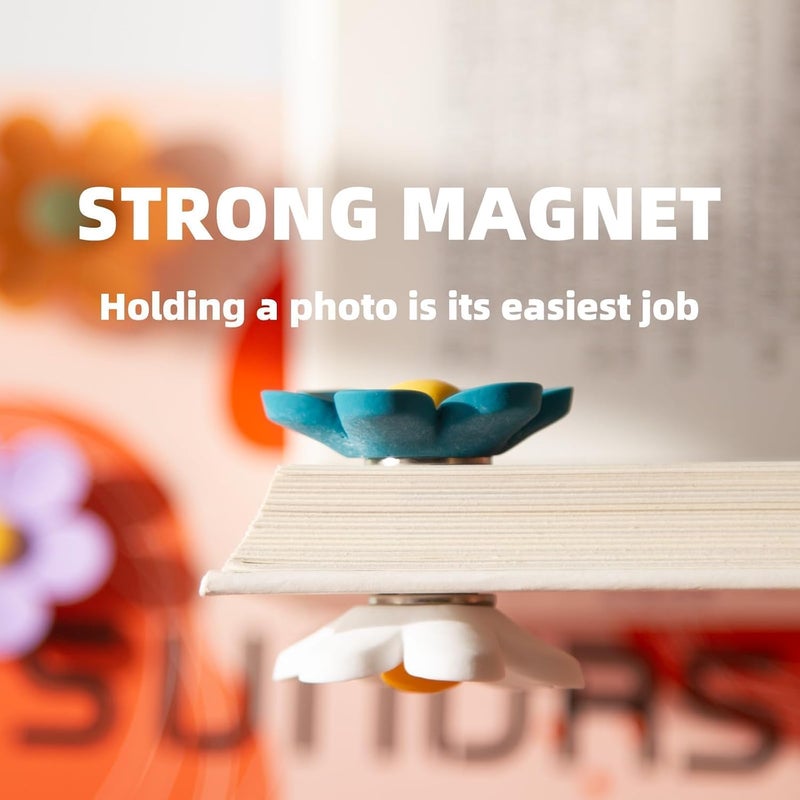 Sun Urs Extra Large 3D Flower Cute Fridge Magnets for Locker, Colorful Strong Decorative Funny Refrigerator Magnets for Whiteboard, Kitchen, and Office (Extra Large & 12 Colors) - Image 4