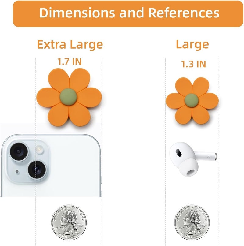 Sun Urs Extra Large 3D Flower Cute Fridge Magnets for Locker, Colorful Strong Decorative Funny Refrigerator Magnets for Whiteboard, Kitchen, and Office (Extra Large & 12 Colors) - Image 5