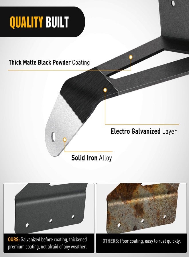 Nilight 54 inch Curved LED Light Bar Bracket Mounting Upper Windshield Roof Cab Brackets Compatible with Ford F250 F350 F450 Super Duty 1999-2016 - Image 3