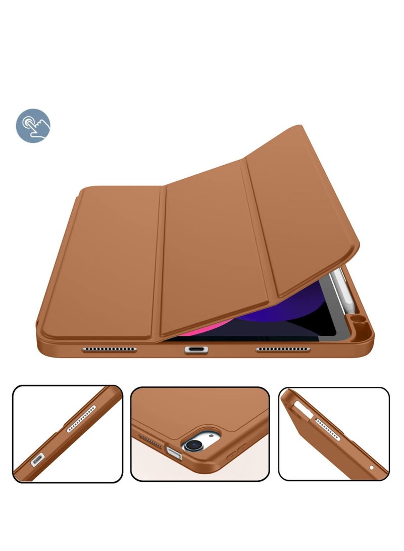 ELTRAZONE Premium Smart Case for iPad Air – Brown, Fits 6th Gen 11-Inch (2024), 5th & 4th Gen 10.9-Inch (2022/2020), Touch ID Support & Auto Wake/Sleep - Image 4