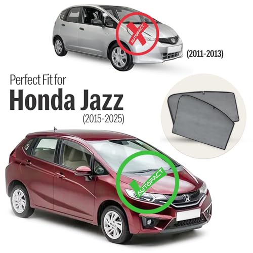 Autofact Car Sunshades for Honda Jazz (2015 to 2024), UV Protection, Useful Car Accessories, Custom fit Sun Shades for Side Windows, Set of 4 - Image 2