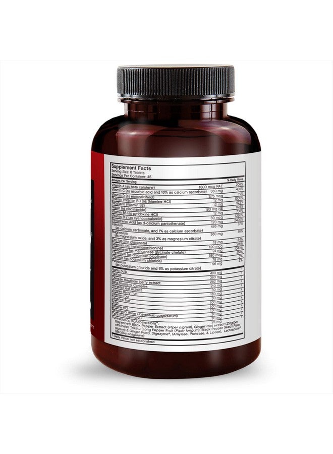 Futurebiotics Pressur Lo Multi Vitamin Mineral & Herb Formula Coq10 Garlic Calcium Magnesium Niacin Resveratrol Manufactured In An Cgmp Registered Facility Heavy Metal Tested 270 Tablets - Image 3