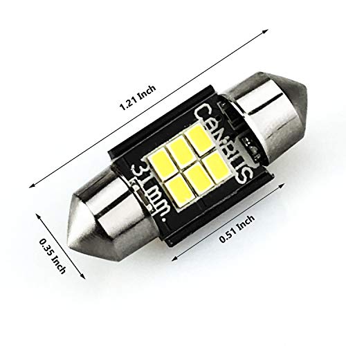 JDM ASTAR Canbus Error Free GX-3020 Chipsets 1.25 inches 31mm DE3175 DE3021 DE3022 3175 Bright White LED Bulbs - Image 5