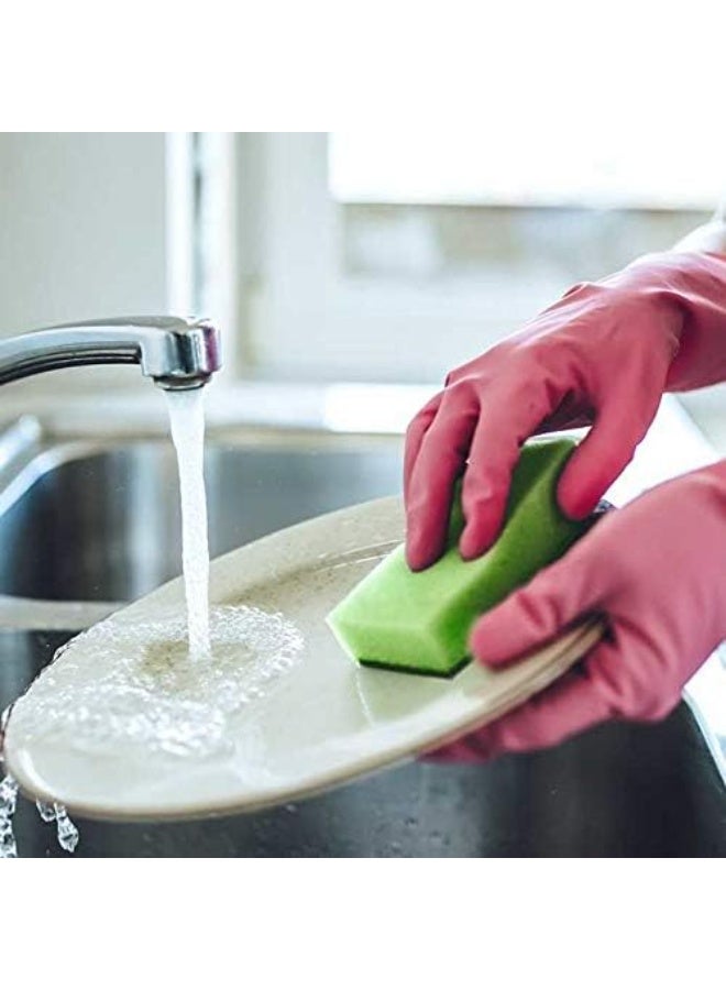 فيليدا إسفنجة غسيل الأطباق، مضادة للبكتيريا، عالية الامتصاص، صحية، تدوم طويلاً، خضراء، قطعتان - Image 3