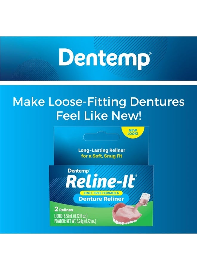 Dentemp - Denture Reline Kit - Advanced Formula Reline It Denture Reliner - Denture Kit to Refit and Tighten Dentures for Both Upper & Lower Denture - Image 1