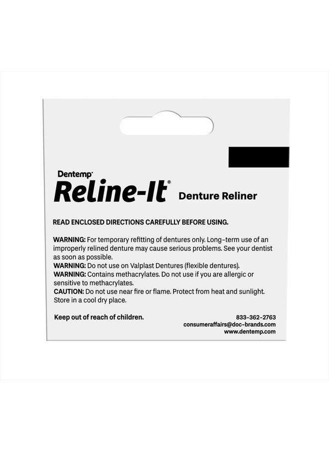 Dentemp - Denture Reline Kit - Advanced Formula Reline It Denture Reliner - Denture Kit to Refit and Tighten Dentures for Both Upper & Lower Denture - Image 1