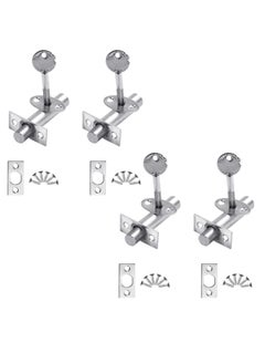 Y&D Door Security Rack Bolt 4 Pcs Deadbolt Stainless Steel Bolts Mortice Lock Thumb Turn Anti-Theft  - Image 1