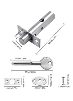 Y&D Door Security Rack Bolt 4 Pcs Deadbolt Stainless Steel Bolts Mortice Lock Thumb Turn Anti-Theft  - Image 2