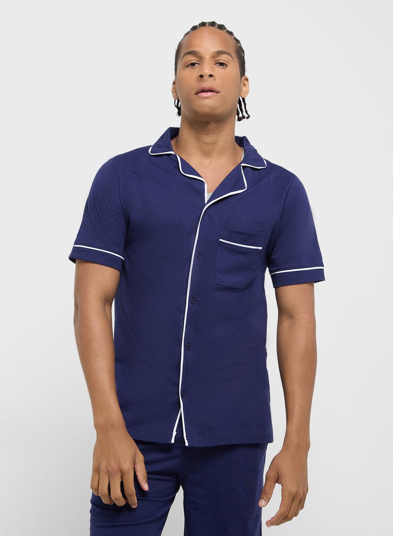 Seventy Five Printed Stripe Shorts Set - Image 3