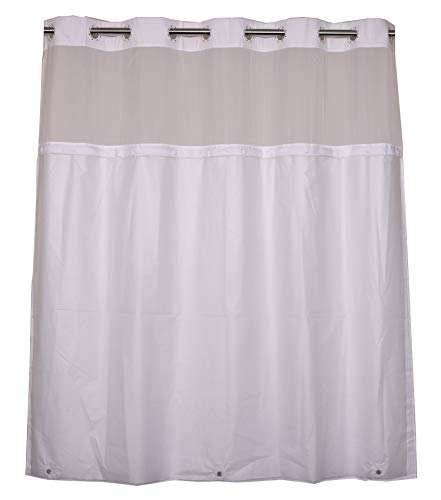 River Dream Plastic(PEVA) Snap in Shower Curtain Liner Replacement with Magnets Removable Liner (1, Plastic) - Image 5