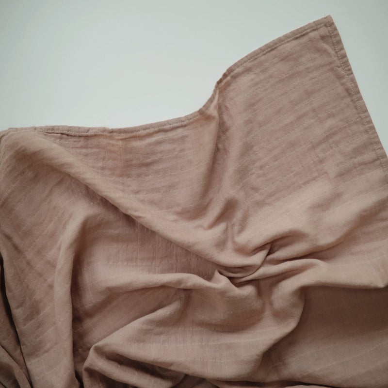 mushie Muslin Baby Swaddle Blanket | 100% Organic Cotton (Natural) - Image 2