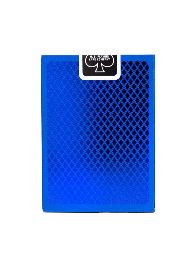 Bee Bee MetalLuxe Playing Cards - Blue Foil Diamond Back, Standard Index - Image 3