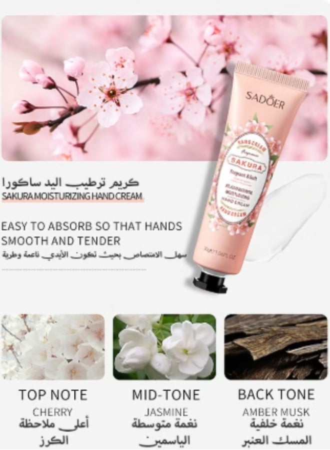 SADOER 5 Pack Hand Cream Gift Set For Women Hand Lotion Travel Size Moisturizing Hand Care Cream Natural Plant Fragrance For Dry Cracked Hands - Image 3