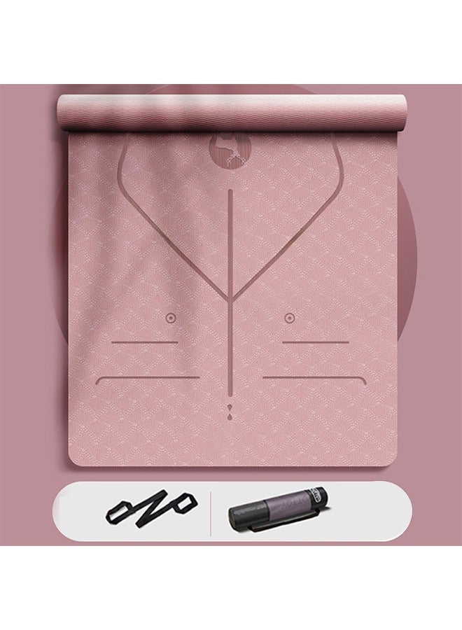 كيلا سجادة يوجا غير قابلة للانزلاق، سجادات لياقة بيلاتيس، صديقة للبيئة، مضادة للتمزق، سجادات يوجا بسمك 8 مم للنساء، سجادات تمارين منزلية مع حزام حمل وحقيبة تخزين، سجادة يوغا، مات رياضي، يوغا - Image 1