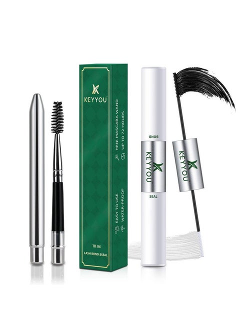 Lash Bond And Seal Waterproof 10Ml Bond And Seal For Diy Lash Extension Keyyou Cluster Lash Glue Strong Gentle &Latex Free Lash Glue Long Lasting Without Clumpy Suitable For Sensitive Eyes(Black)
