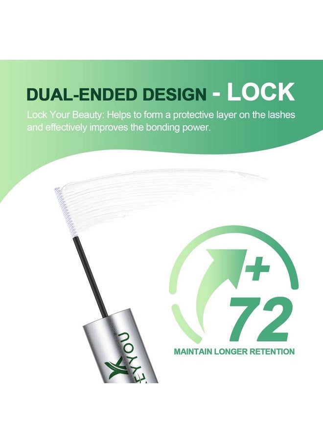 KEYYOU - Lash Bond And Seal Waterproof 10Ml Bond And Seal For Diy Lash Extension Keyyou Cluster Lash Glue Strong Gentle &Latex Free Lash Glue Long Lasting Without Clumpy Suitable For Sensitive Eyes(Black) - Image 1