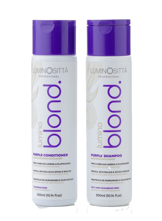 Intensive Luminsa blonde and dyed hair care set 300 ml - Image 2