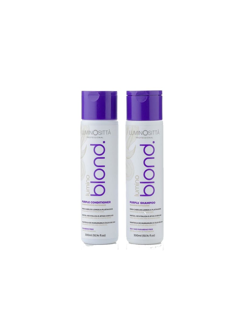 Intensive Luminsa blonde and dyed hair care set 300 ml - Image 1