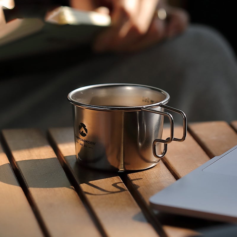 Campingmoon Portable Sierra Coffee Cup 304 Stainless Steel - Lightweight Outdoor Camping Cup with Multi-Scale Measuring Design for Picnic Tableware - Image 4