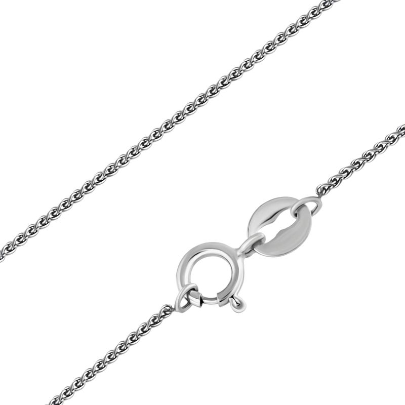 SEA OF ICE Italian Spiga Wheat Chain Necklace – Silver Chain Necklace for Women and Men – 925 Sterling Silver Spring Ring Locked Jewelry Chain – Multisize Silver Chain Unisex - Image 1