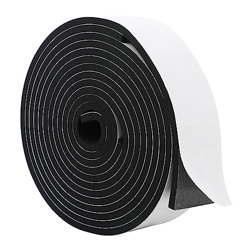 CELLUX Single Side 6MM Thick High Density Self Adhesive Foam Seal Tape Weather Stripping Doors and Window Insulation Soundproofing- 24mm Width 5 Meter Length - Image 1