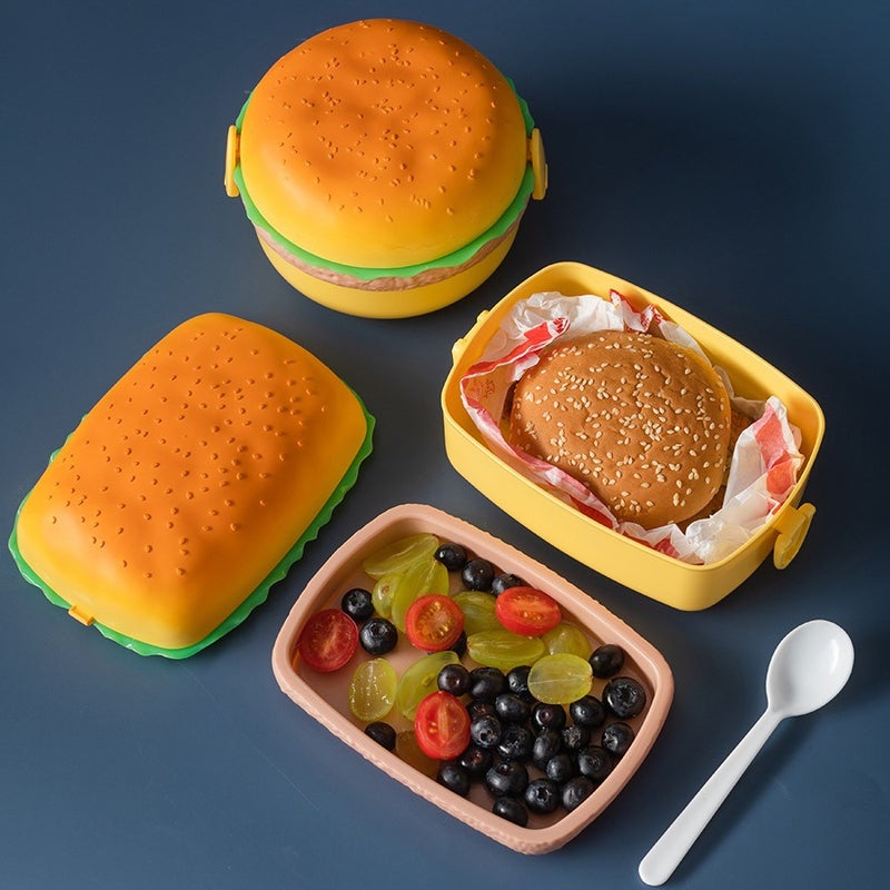 Cute Hamburger Design Bento Box for Kids Figure 